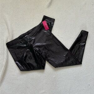 Xhiliration black large faux leather leggings #leggings NWT